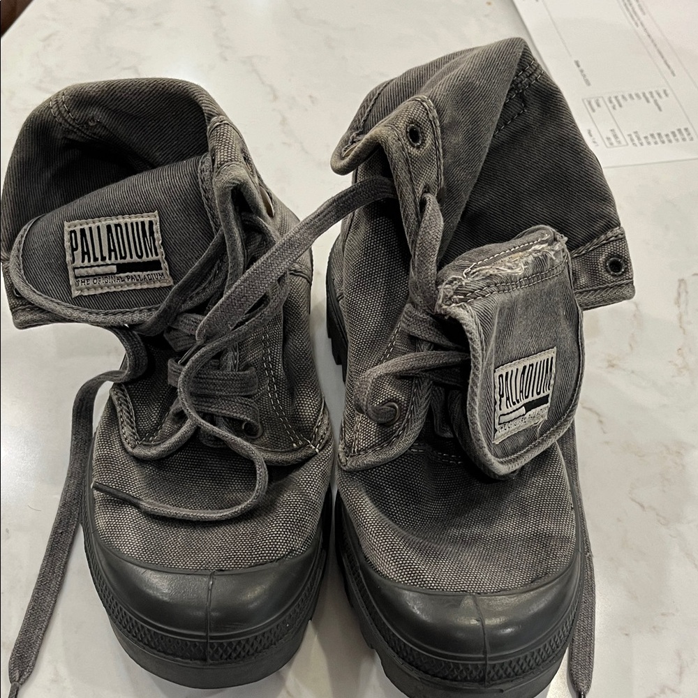 Palladium Charcoal Canvas High-Tops